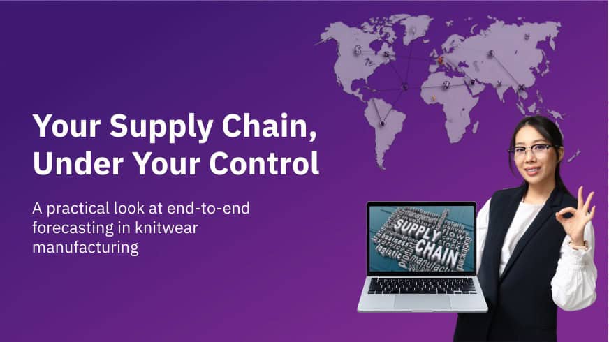 Efficient supply chain management with knitone supply chain software for global manufacturing.